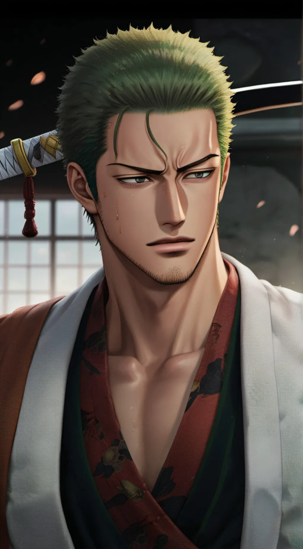 ai character: Roronoa Zoro  background