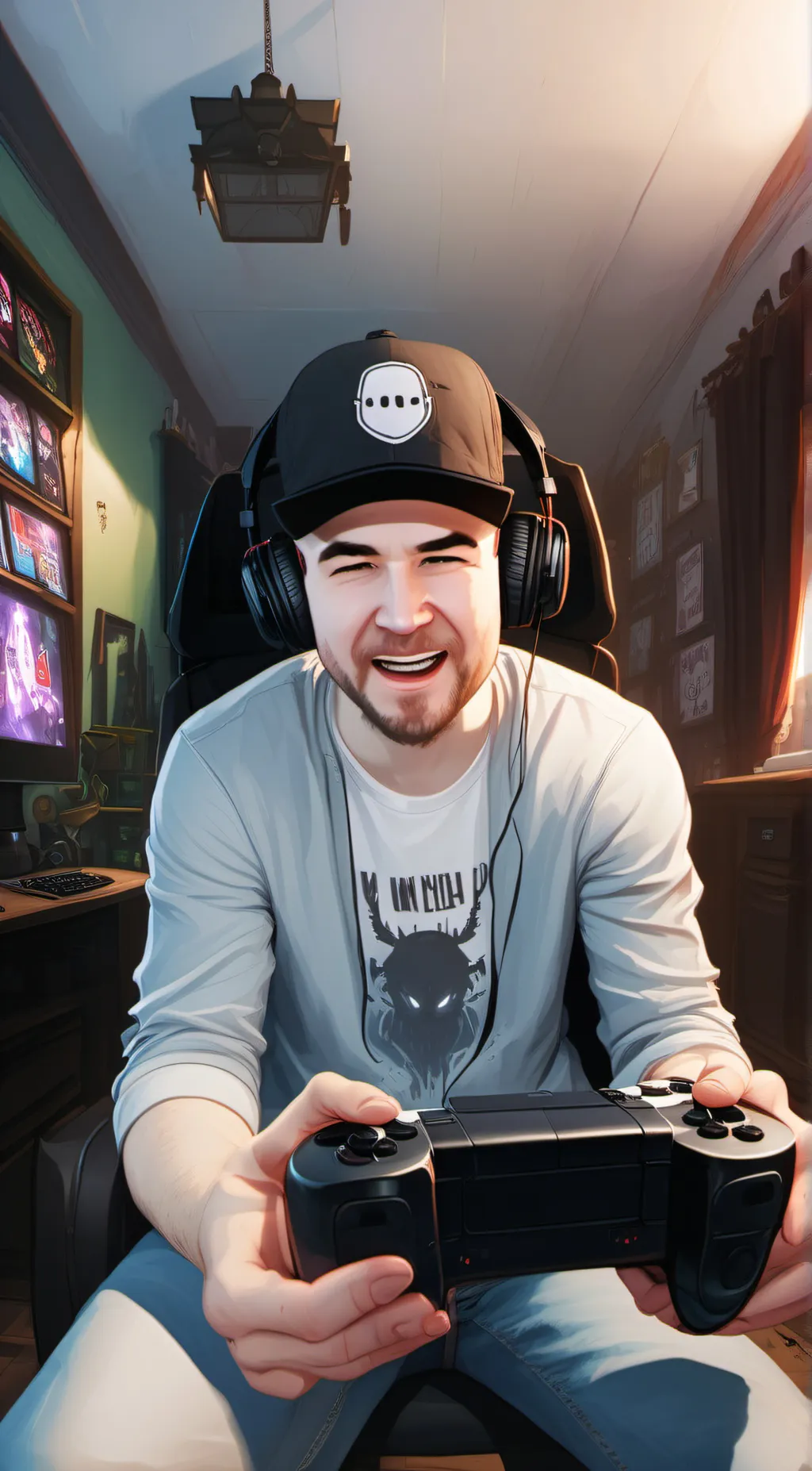 ai character: bushwack18&October background