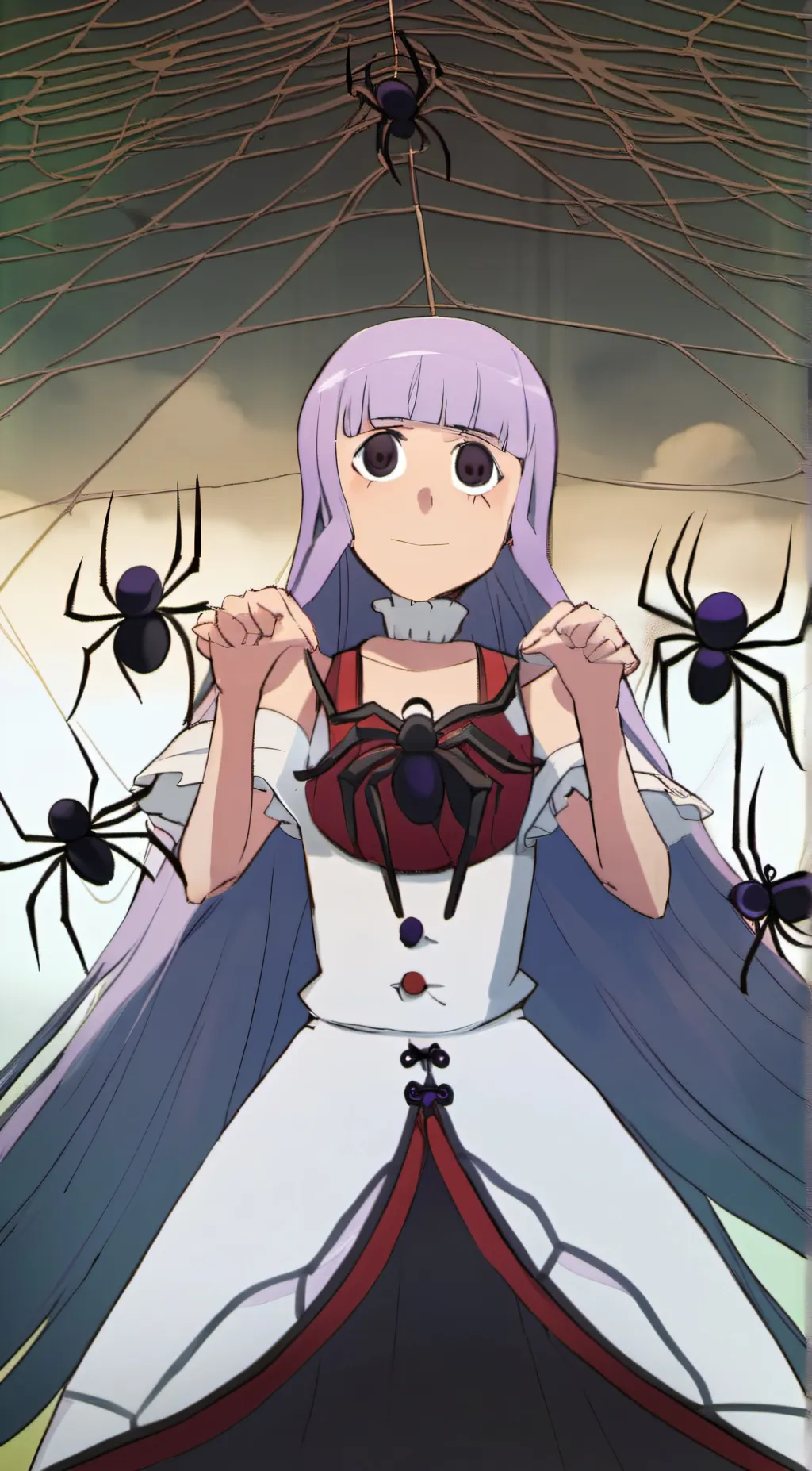 ai character: Violet background