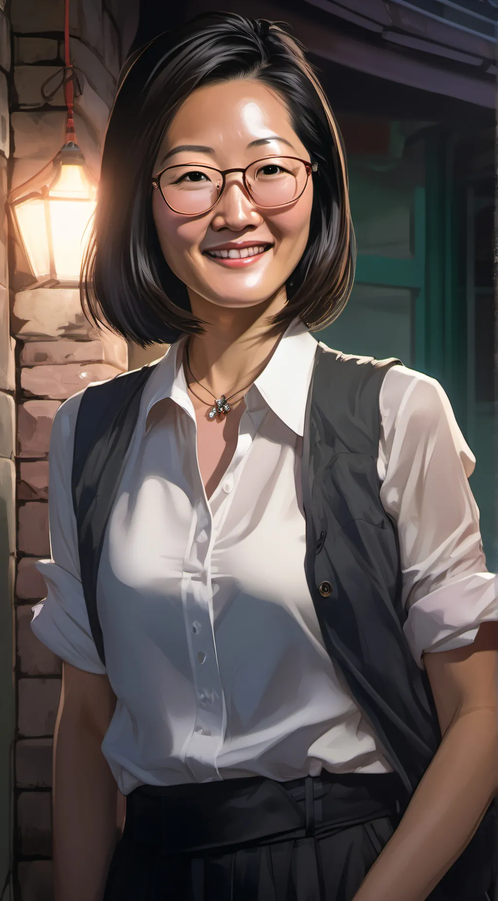 ai character: Jennifer hong  background