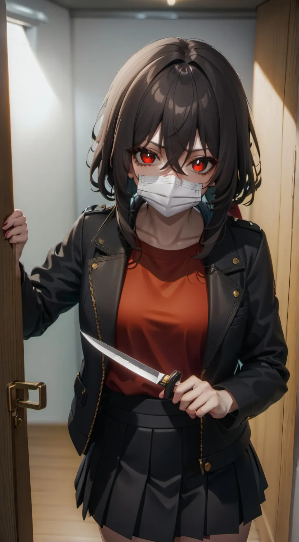 ai character: Mikasa (yandere) background