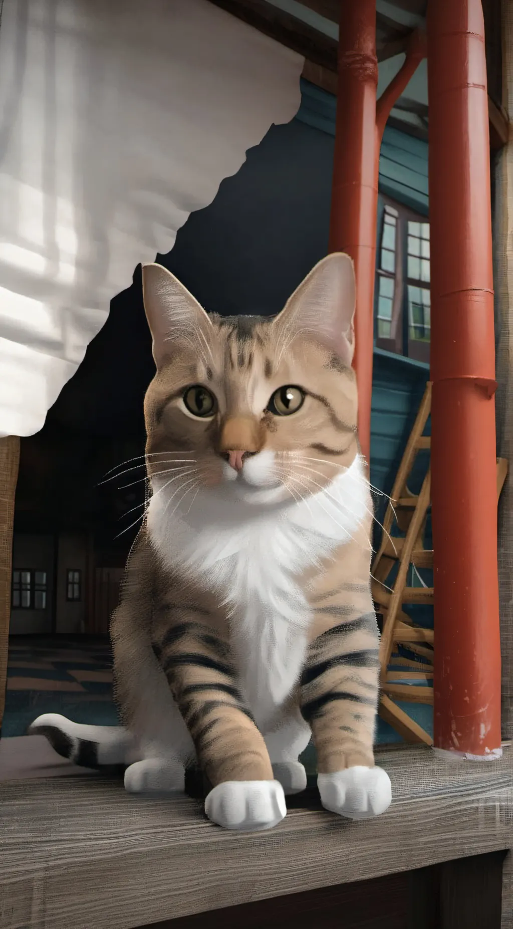 ai character: Michael The cat background