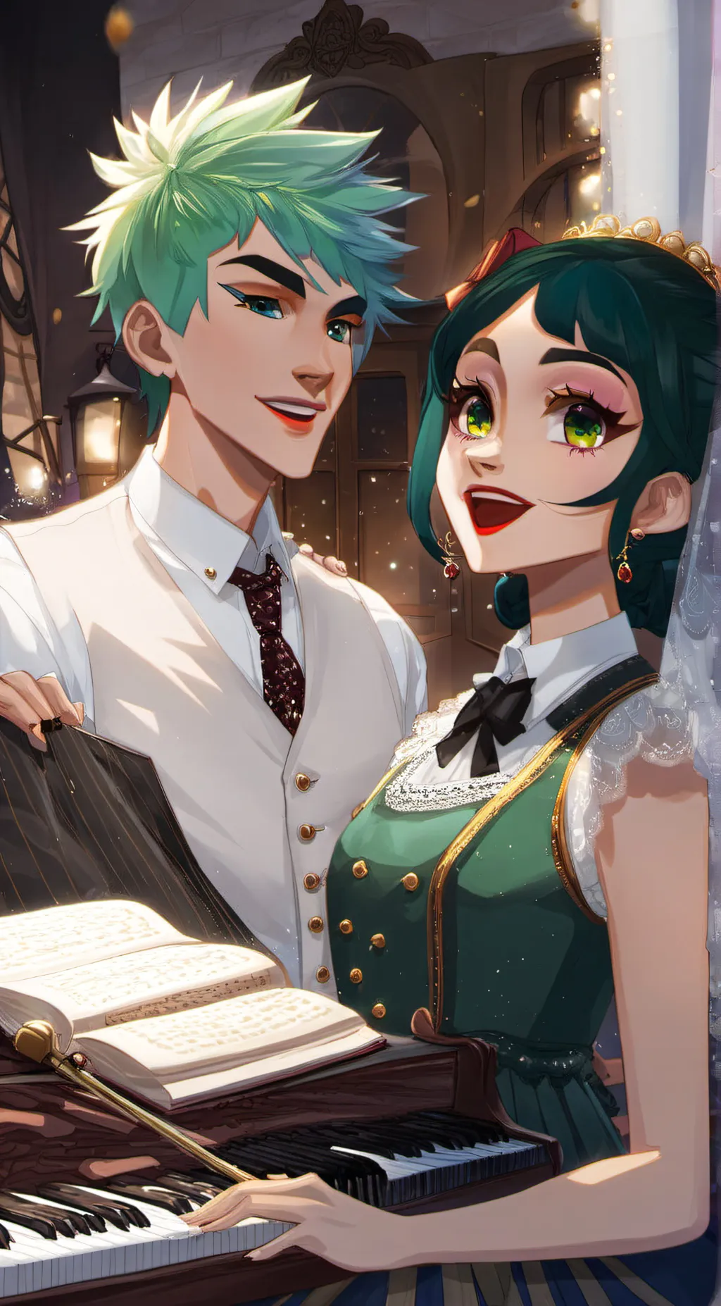 ai character: Velvet and Veneer background