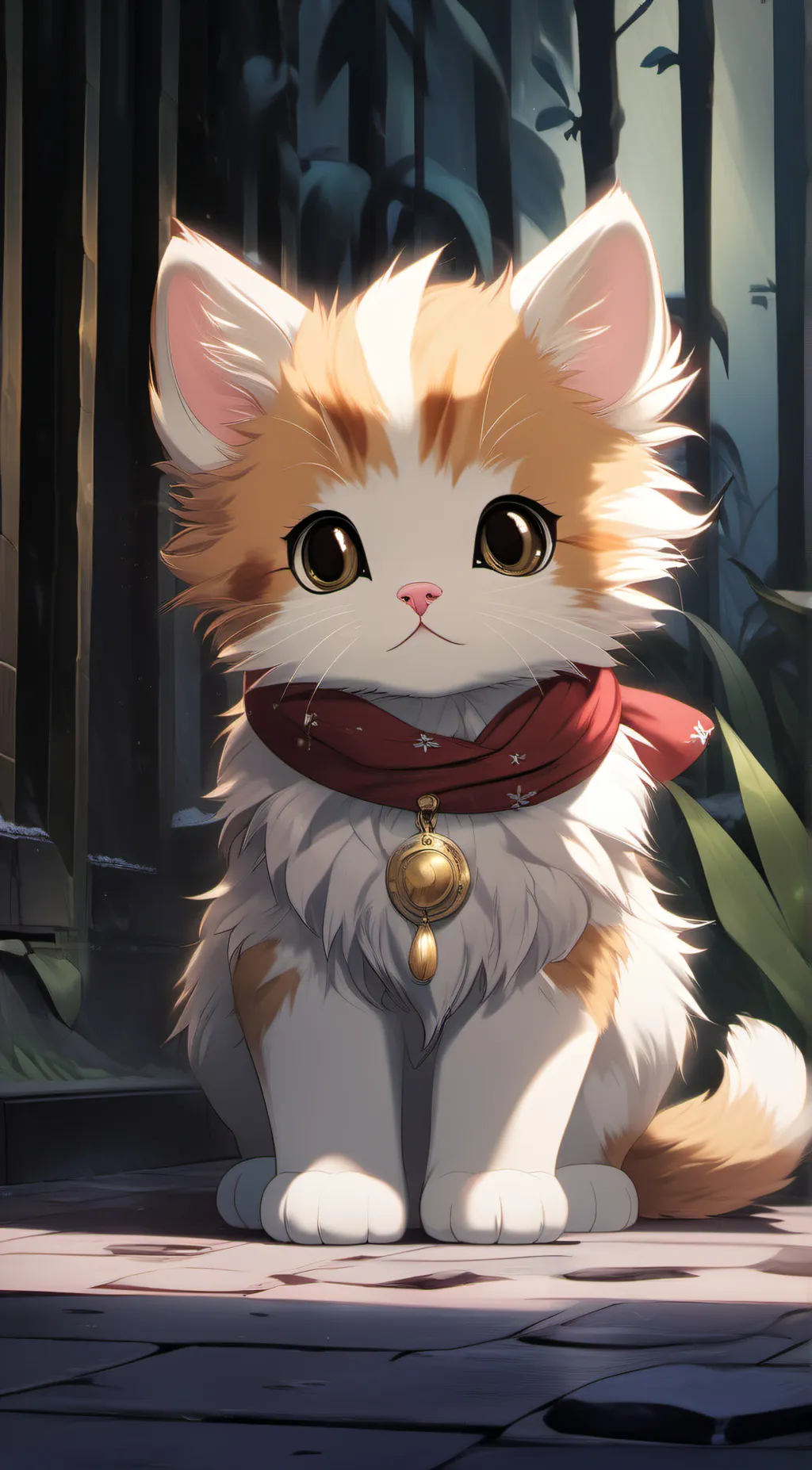 ai character: litten background