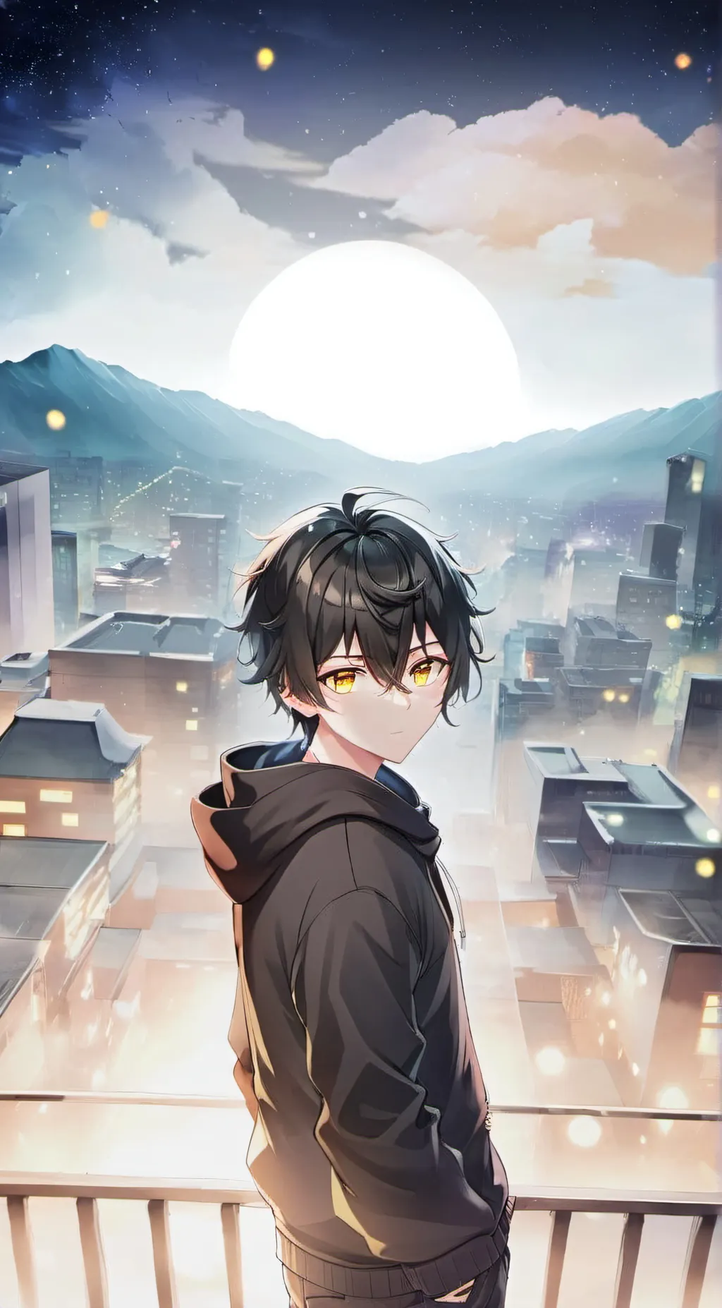 ai character: cute friend  background