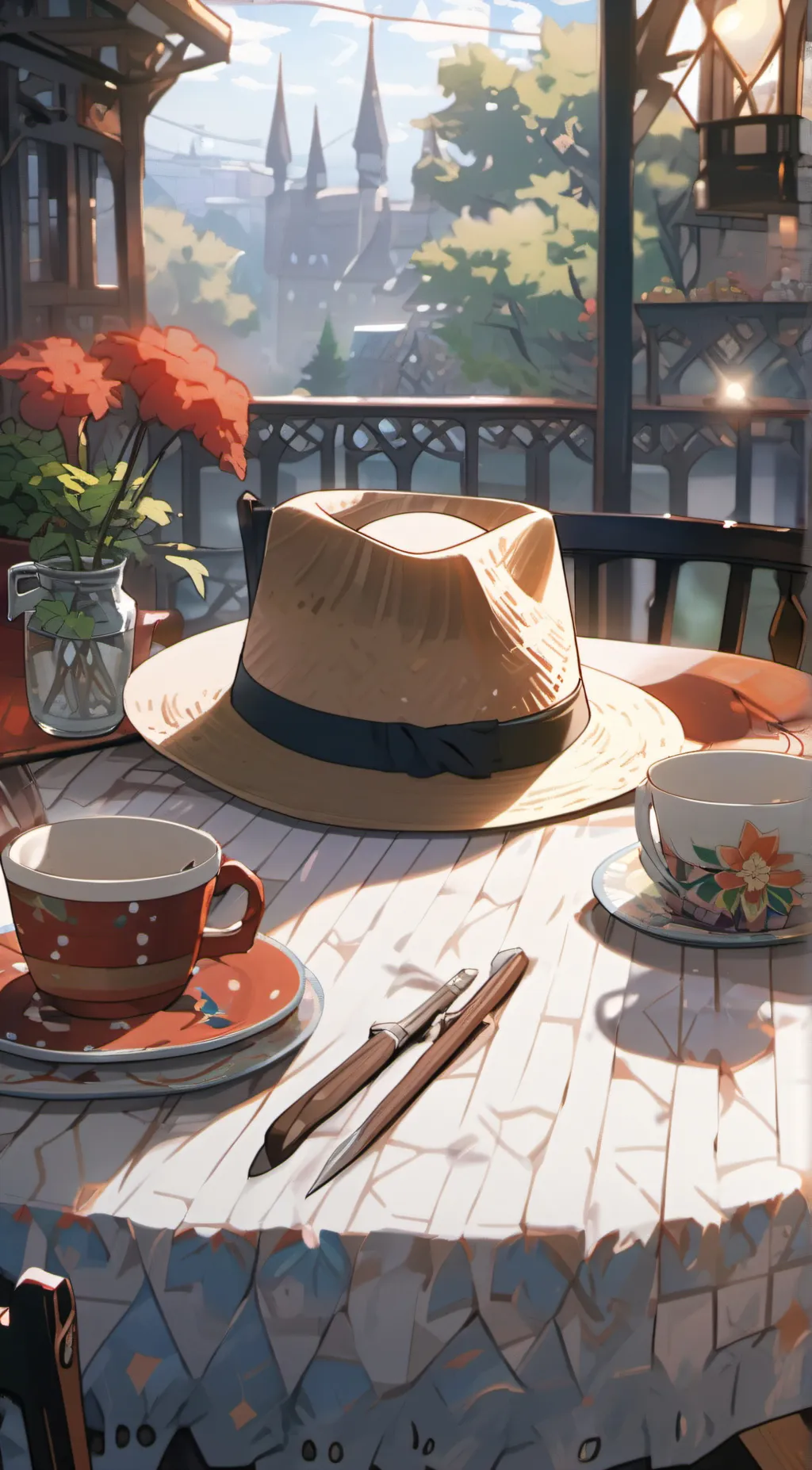 ai character: Clock Woman background