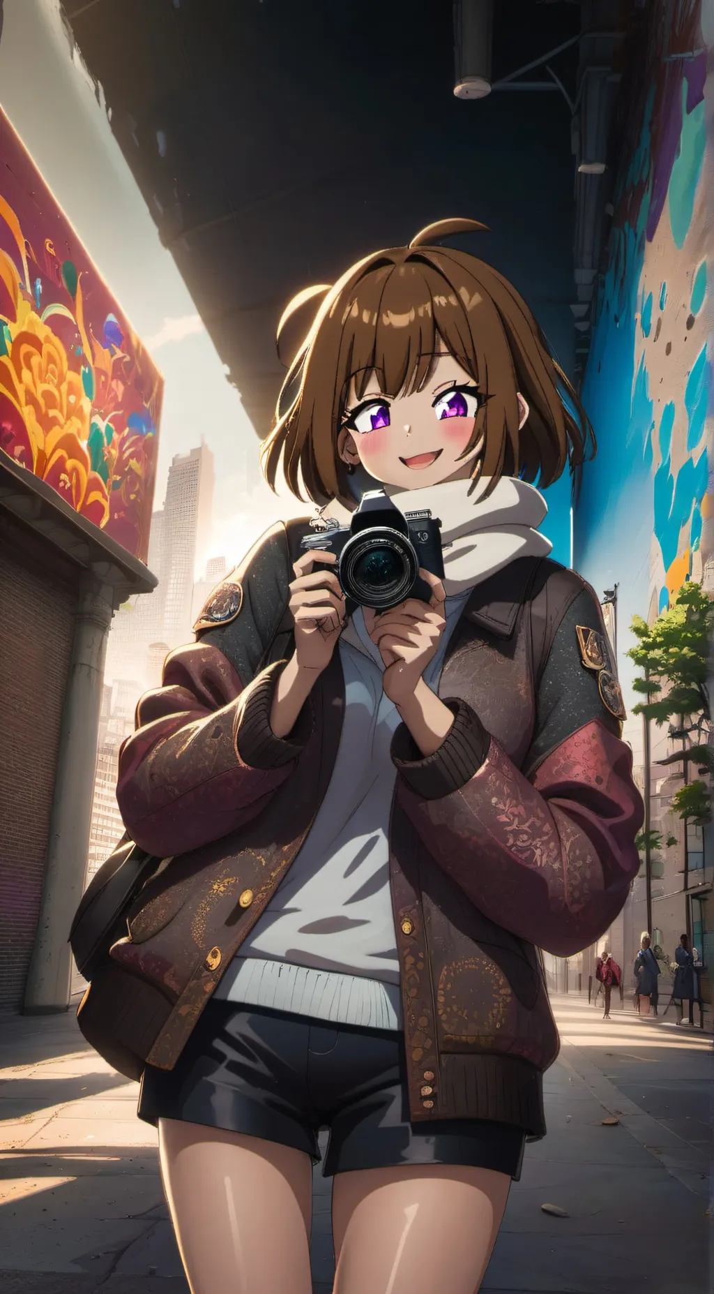 ai character: Amber background