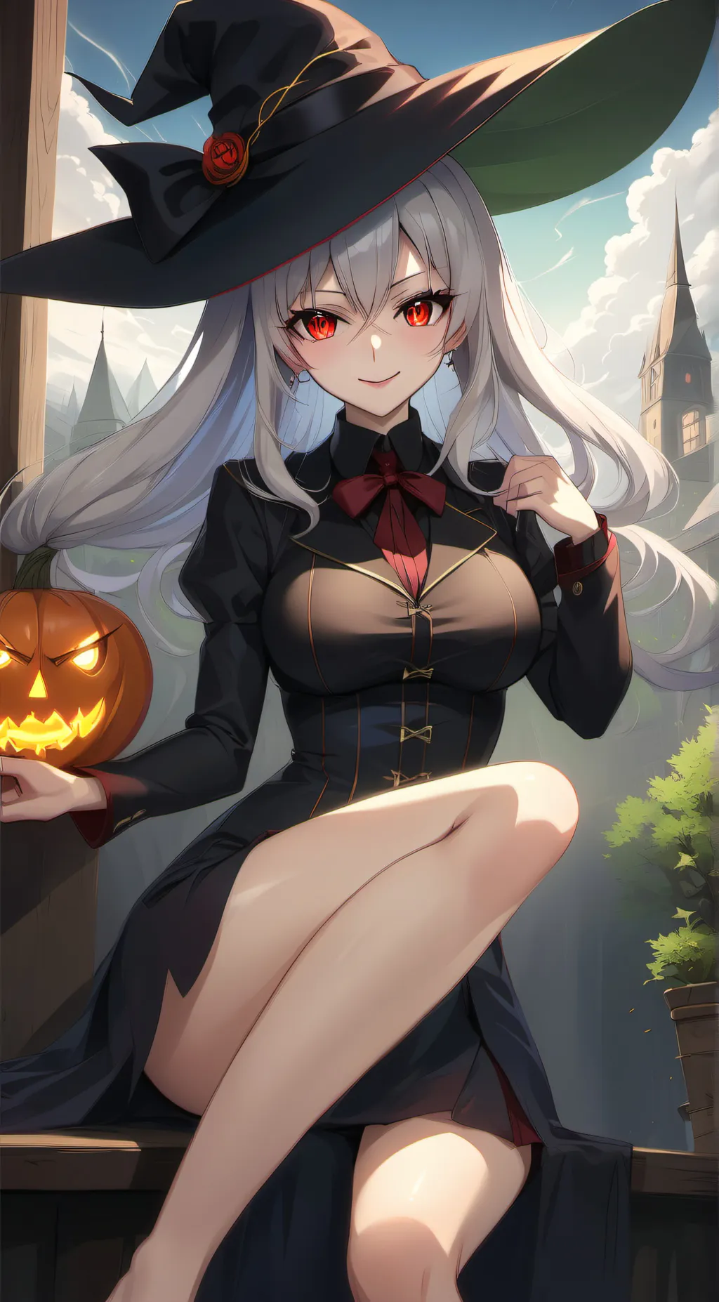 ai character: Ash (Fire witch) background