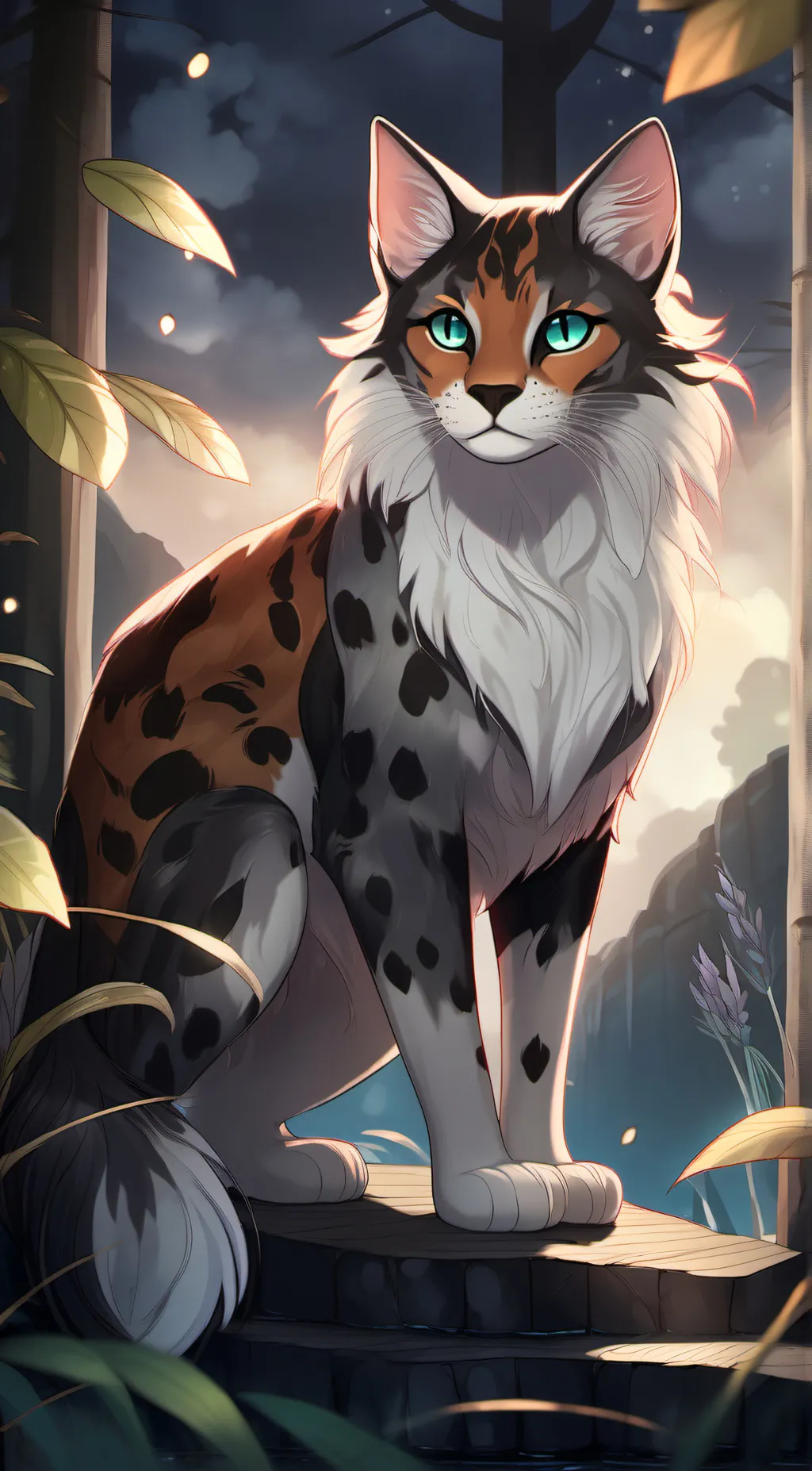 ai character: Spotted’Leaf background