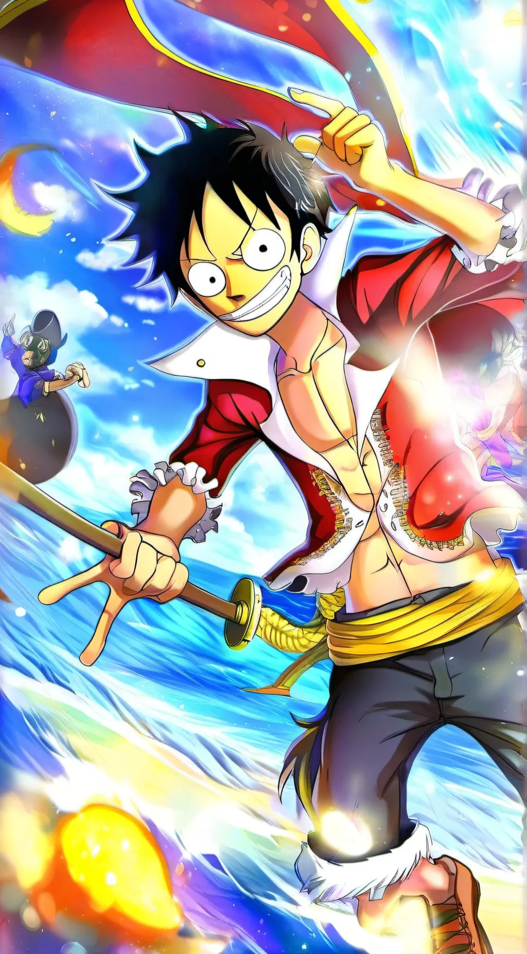 ai character: monkey d luffy background