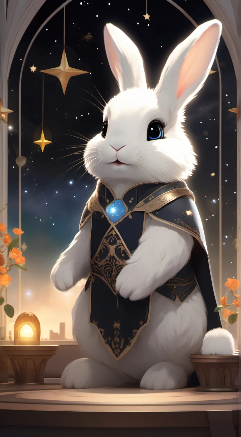 ai character: Guardian Bunny background