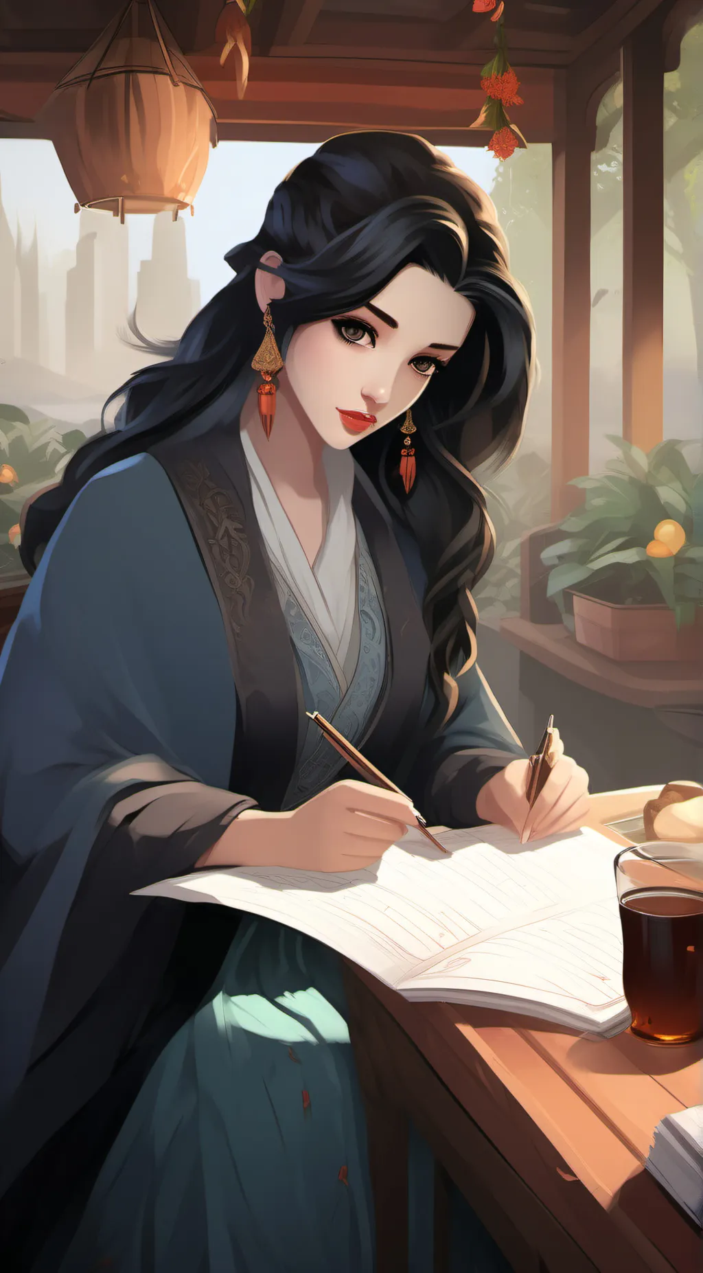 ai character: Rebecca  background