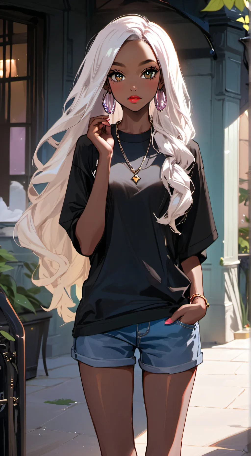 ai character: Leila  background