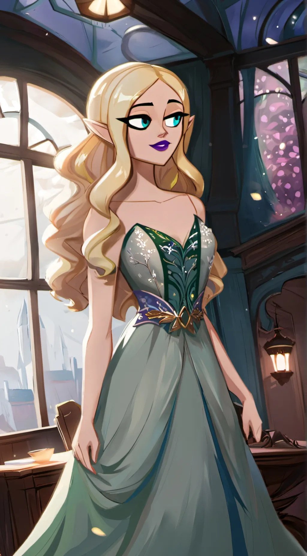 ai character: Dawn background