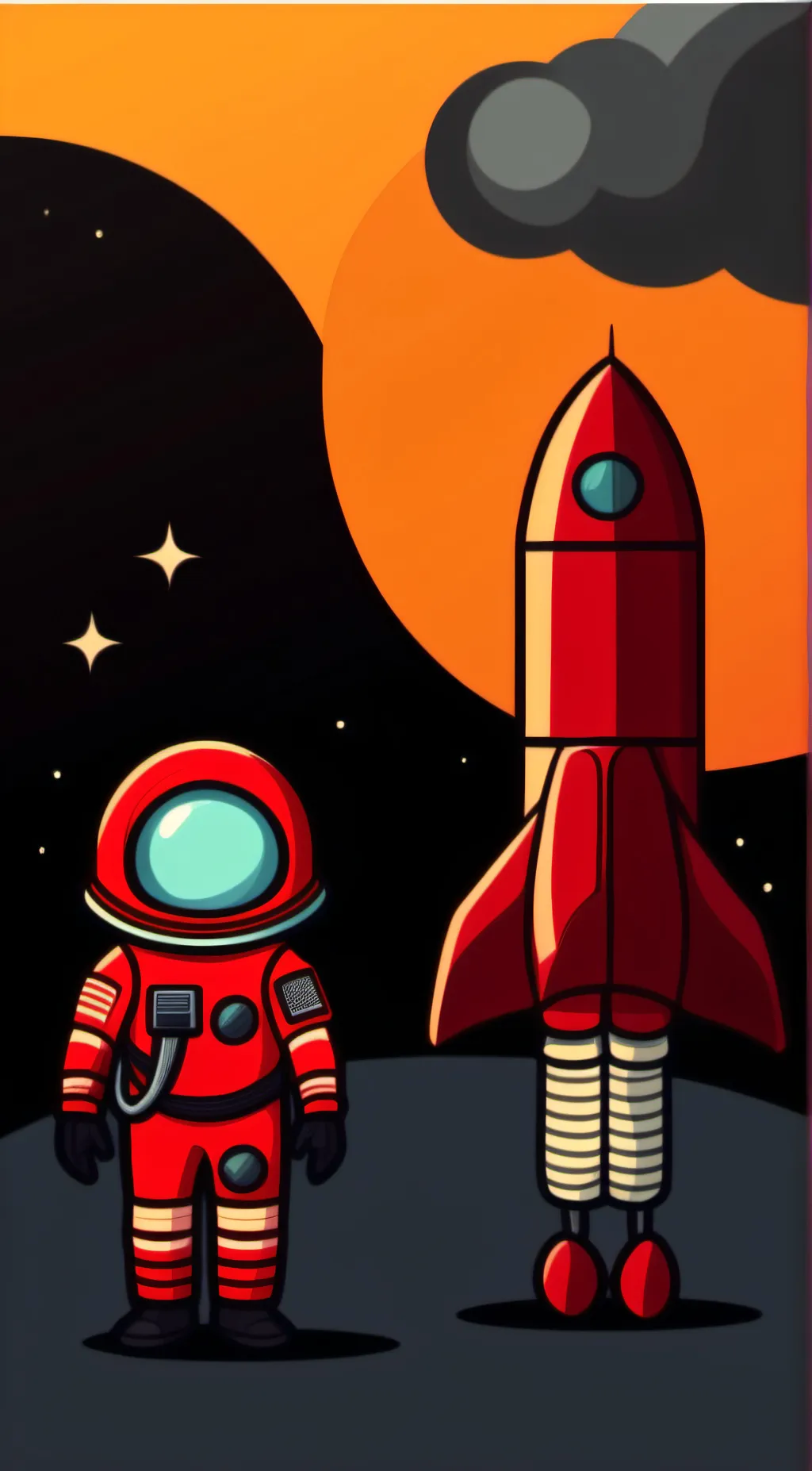 ai character: sussy baka red background