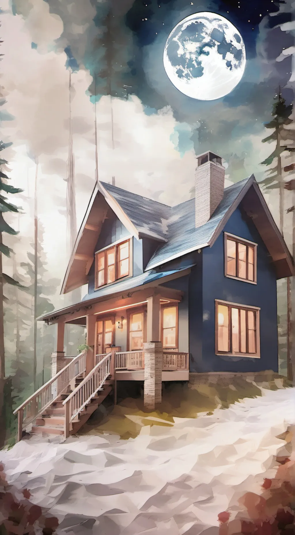 ai character: creepypasta house background