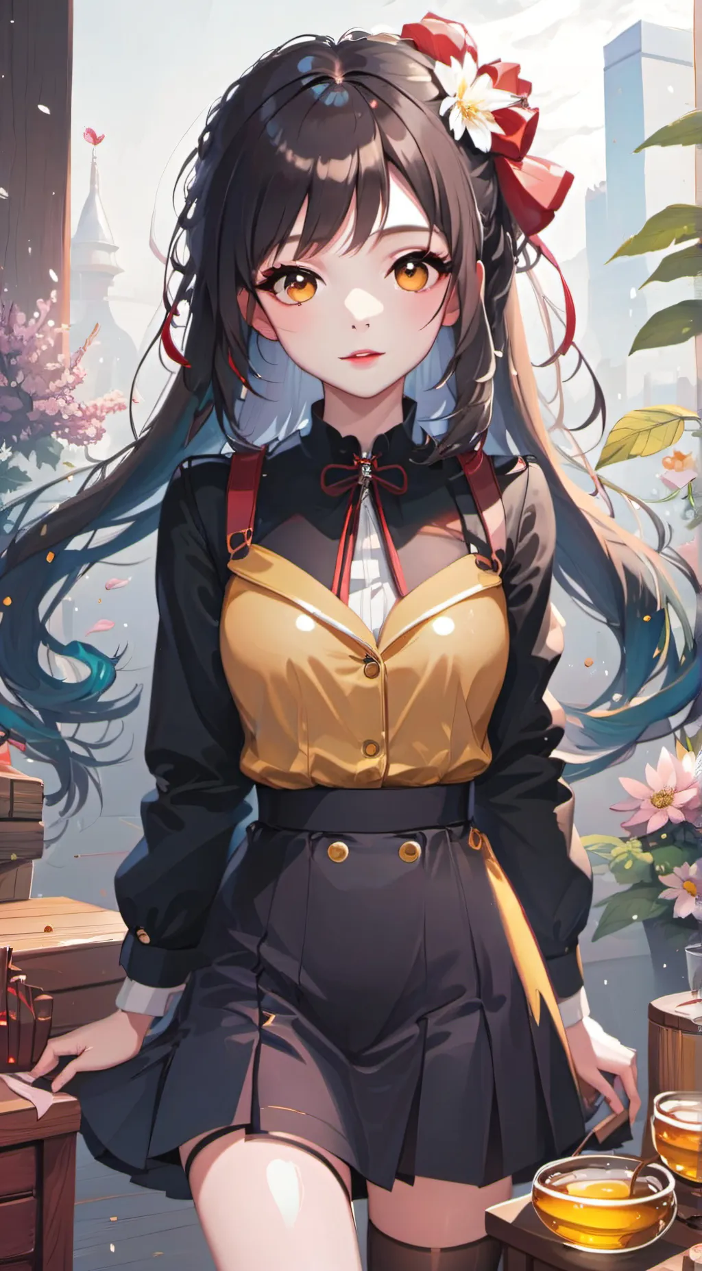 ai character: nineen lava background