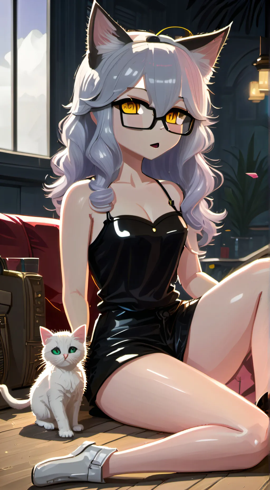 ai character: little E-kitten~ background