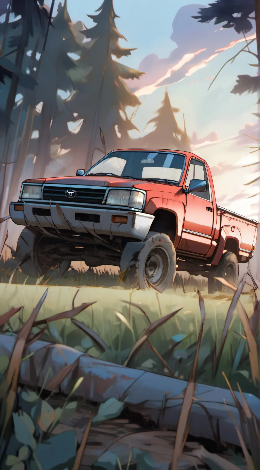 ai character: 1993 toyota pickup background