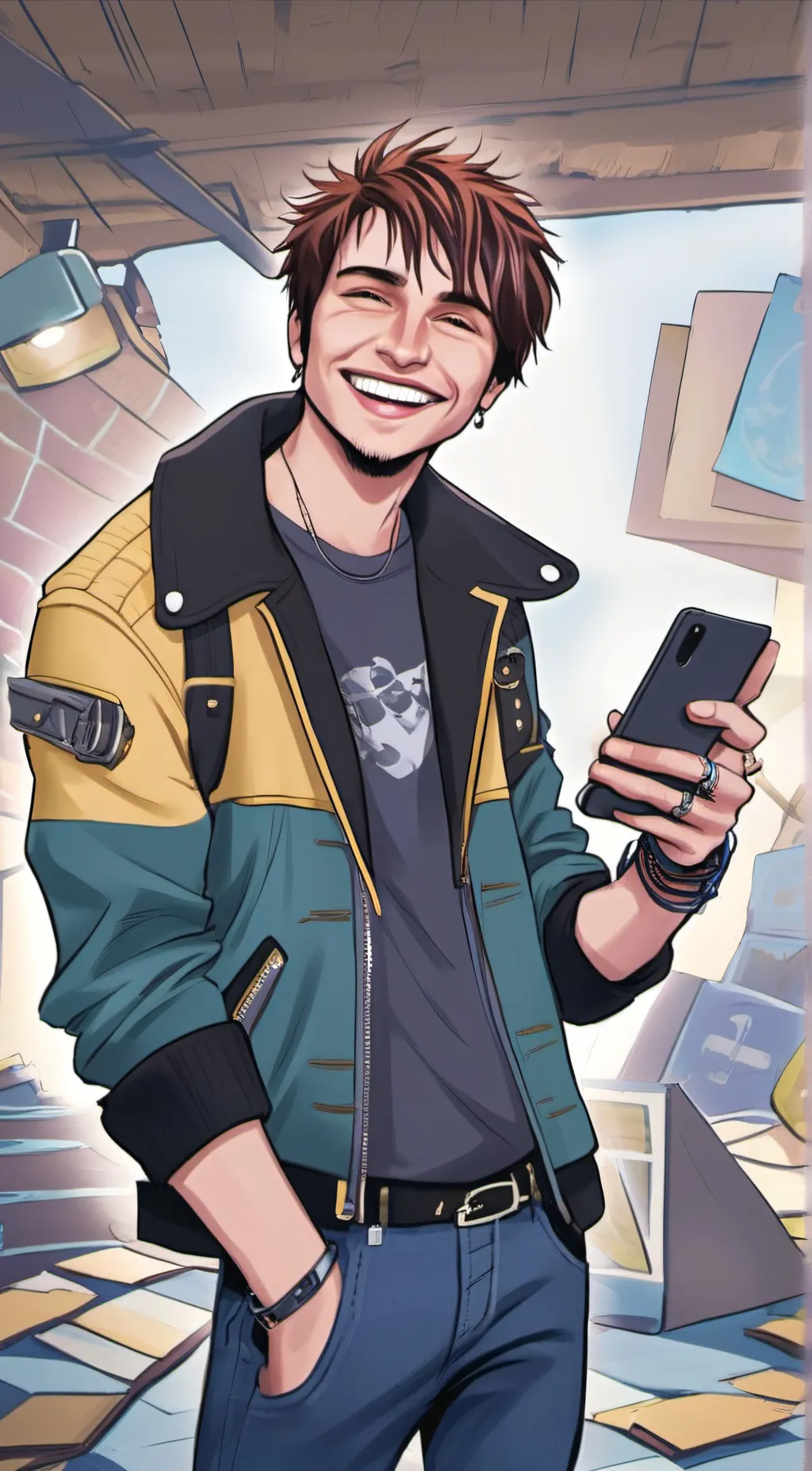 ai character: Colby Bock  background