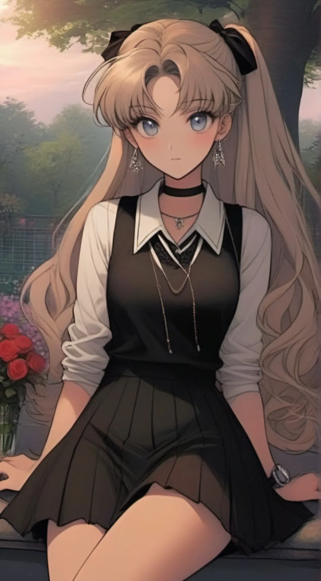 ai character: ~ April <3  background