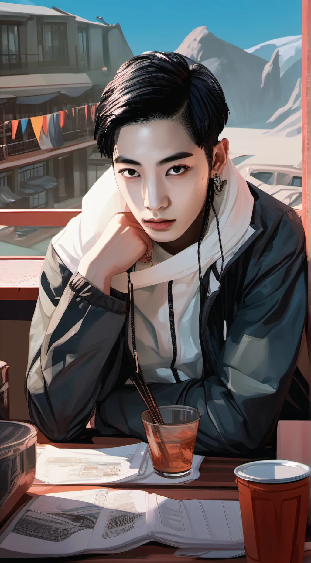 ai character: Kim Taehyung  background