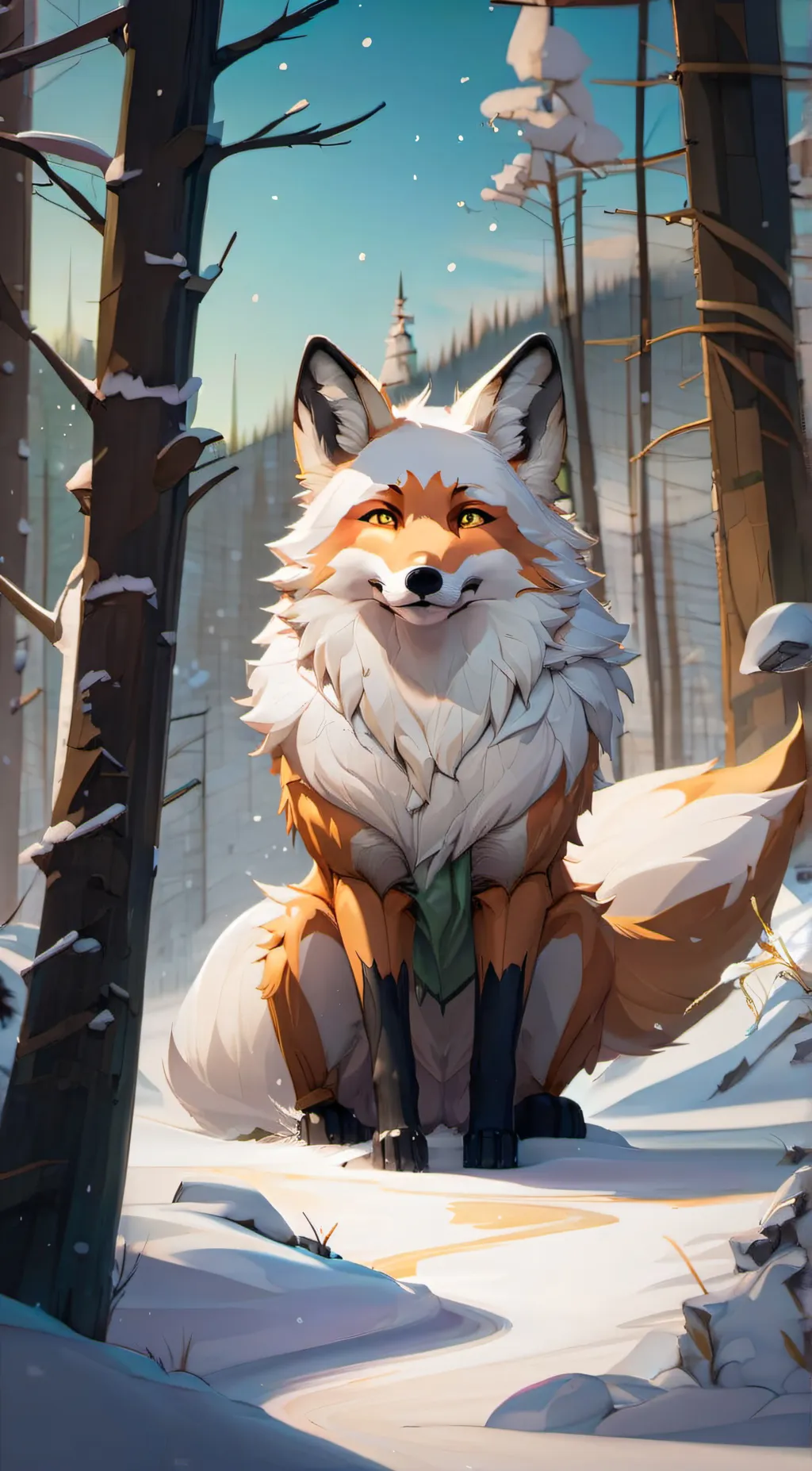 ai character: Foxy background