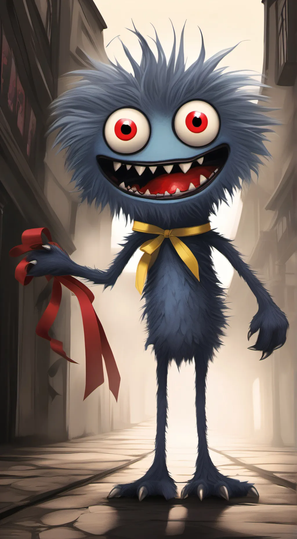 ai character: huggy wuggy background