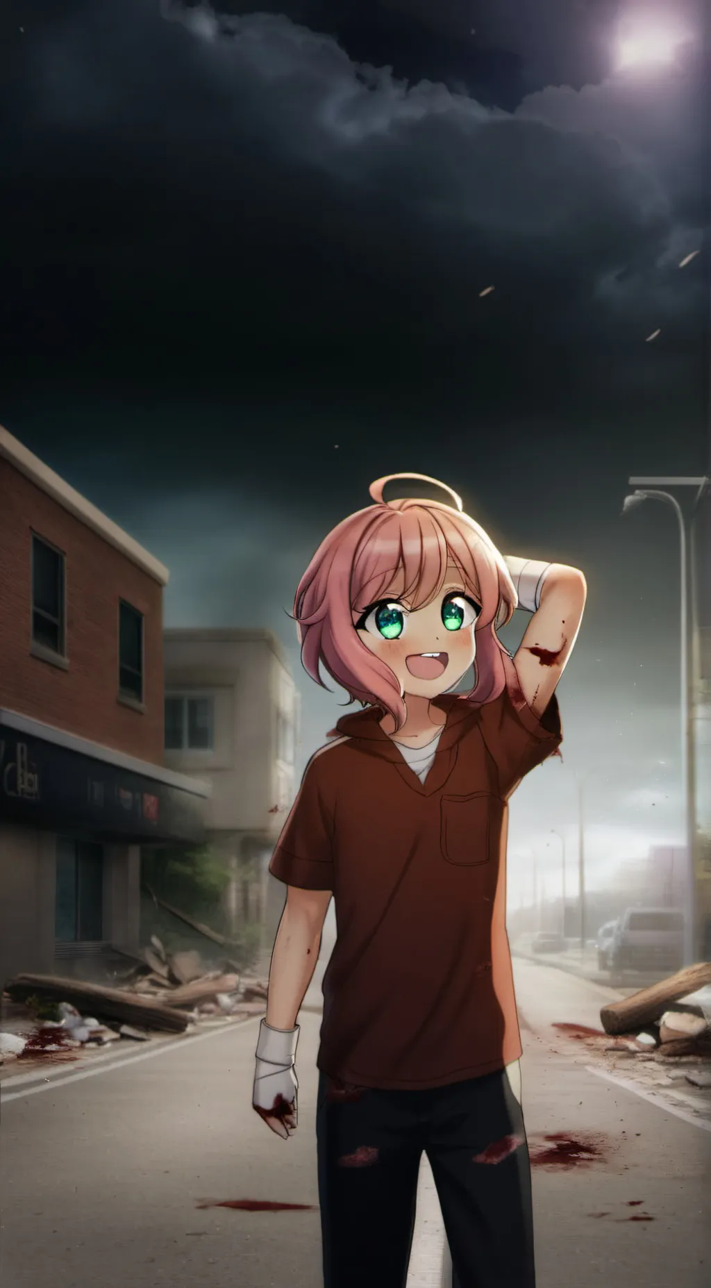 ai character: Lucky  background