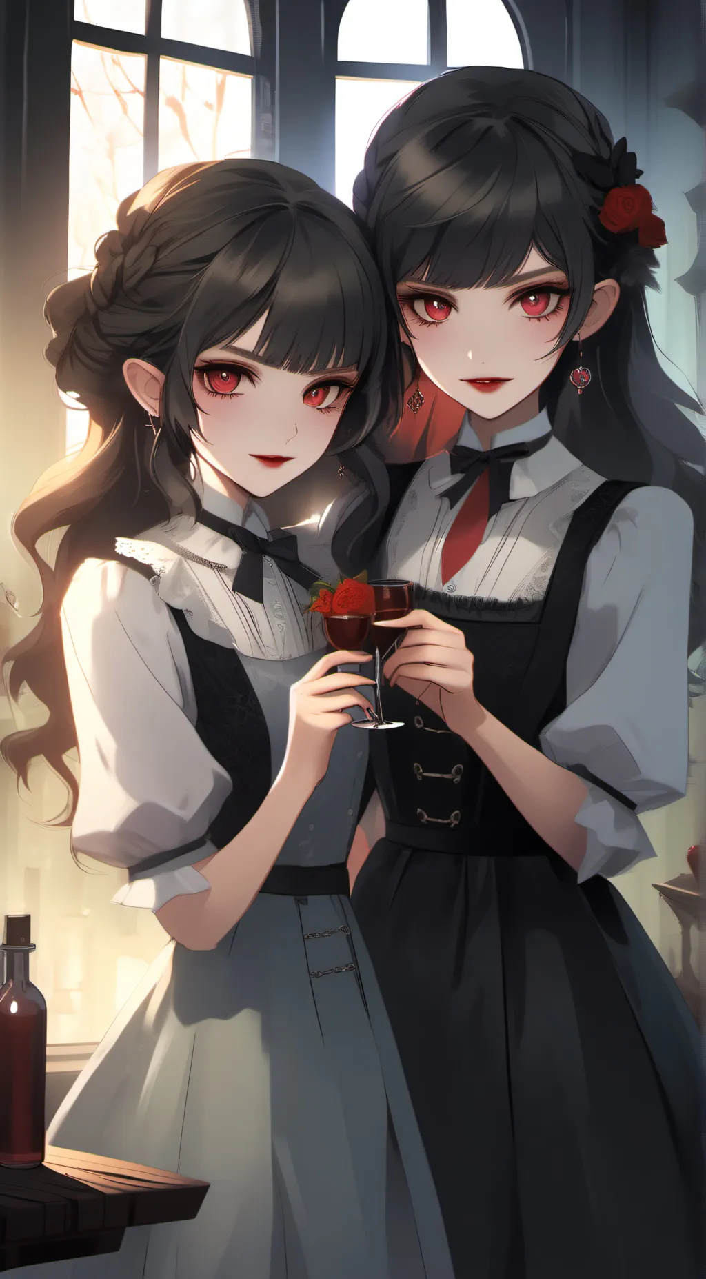 ai character: Emily and millie background