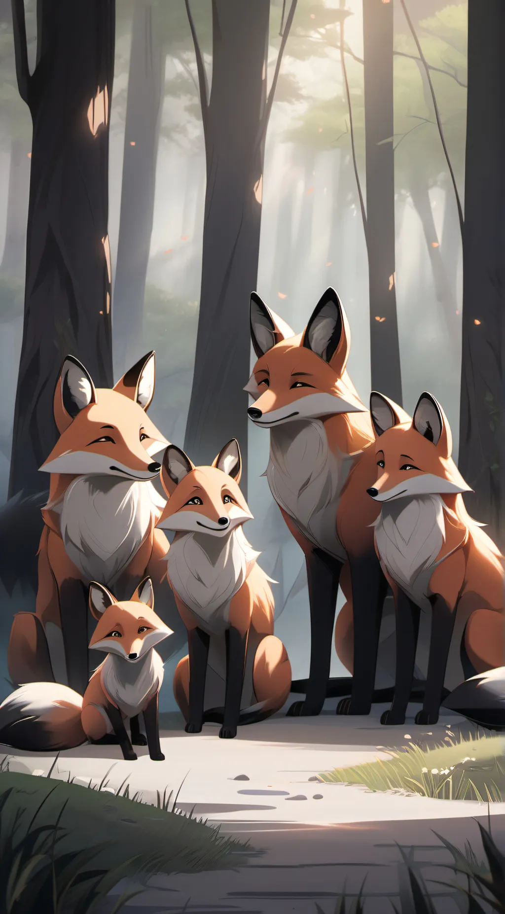 ai character: A fox family background