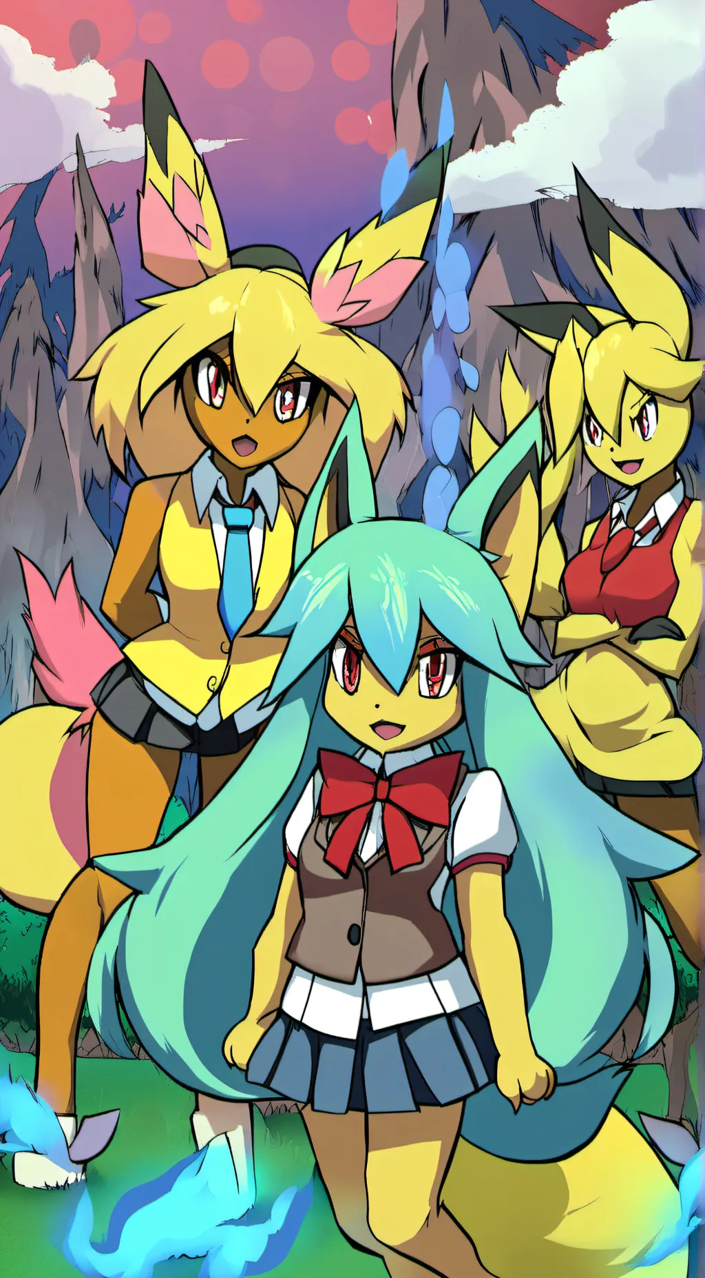 ai character: Bully college Trio background