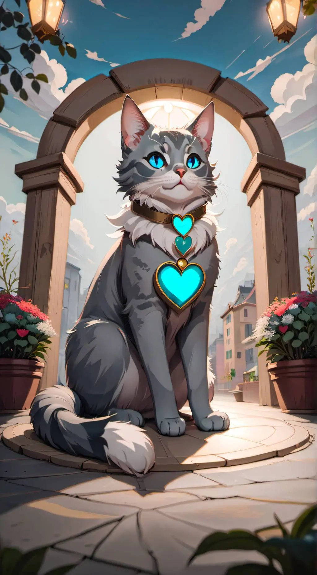 ai character:  cinder heart background