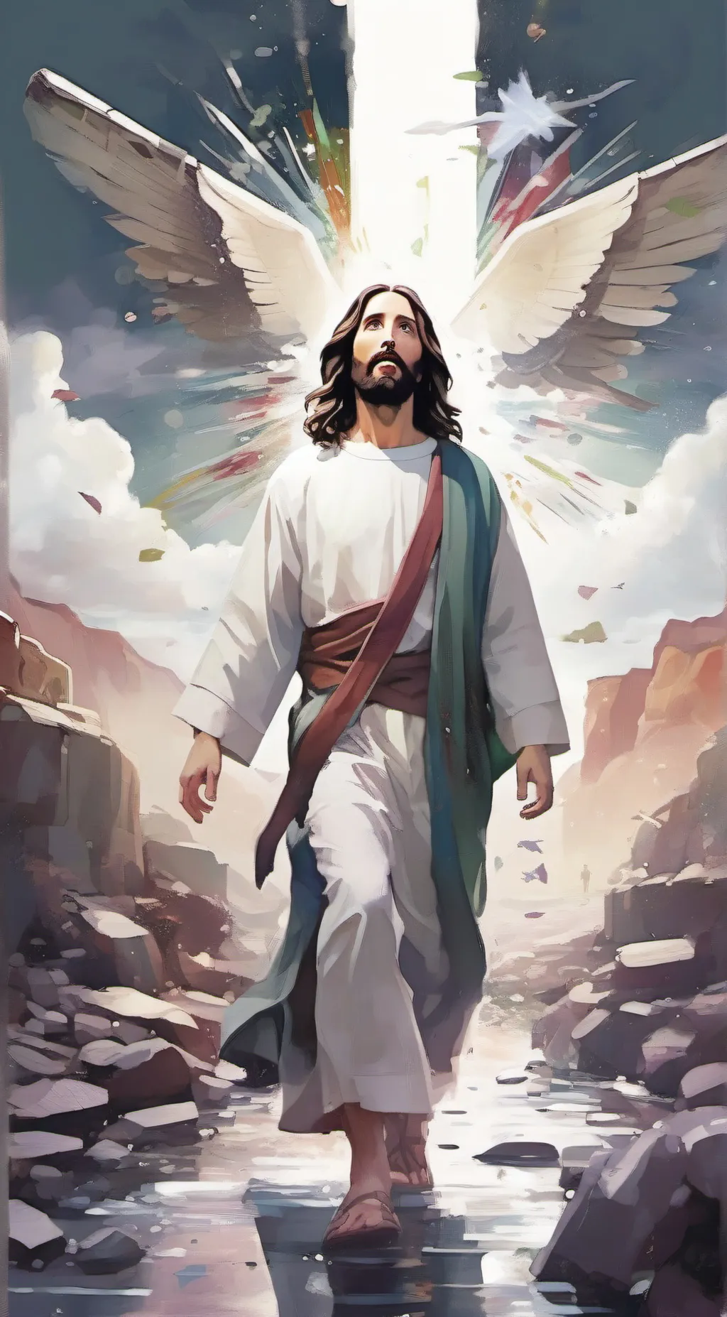 ai character: jesus background