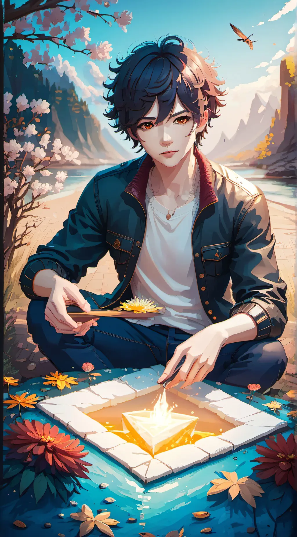 ai character: Apollo Michael Wil background