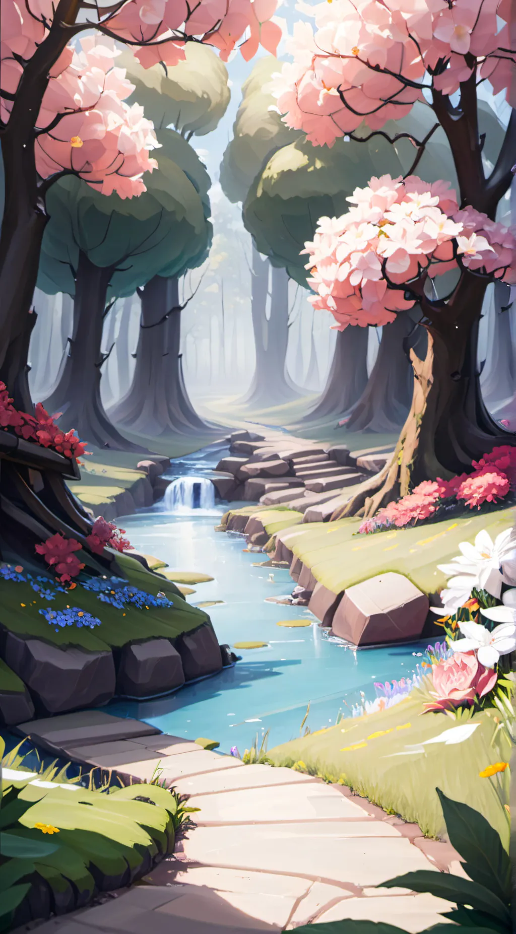 ai character: Forest background