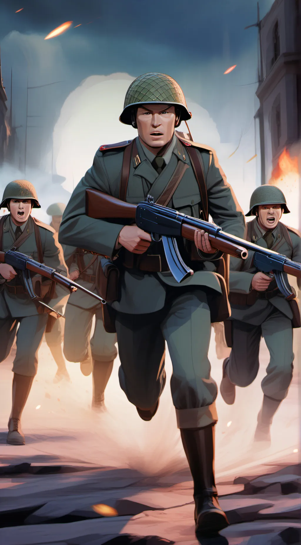 ai character: Military squad background