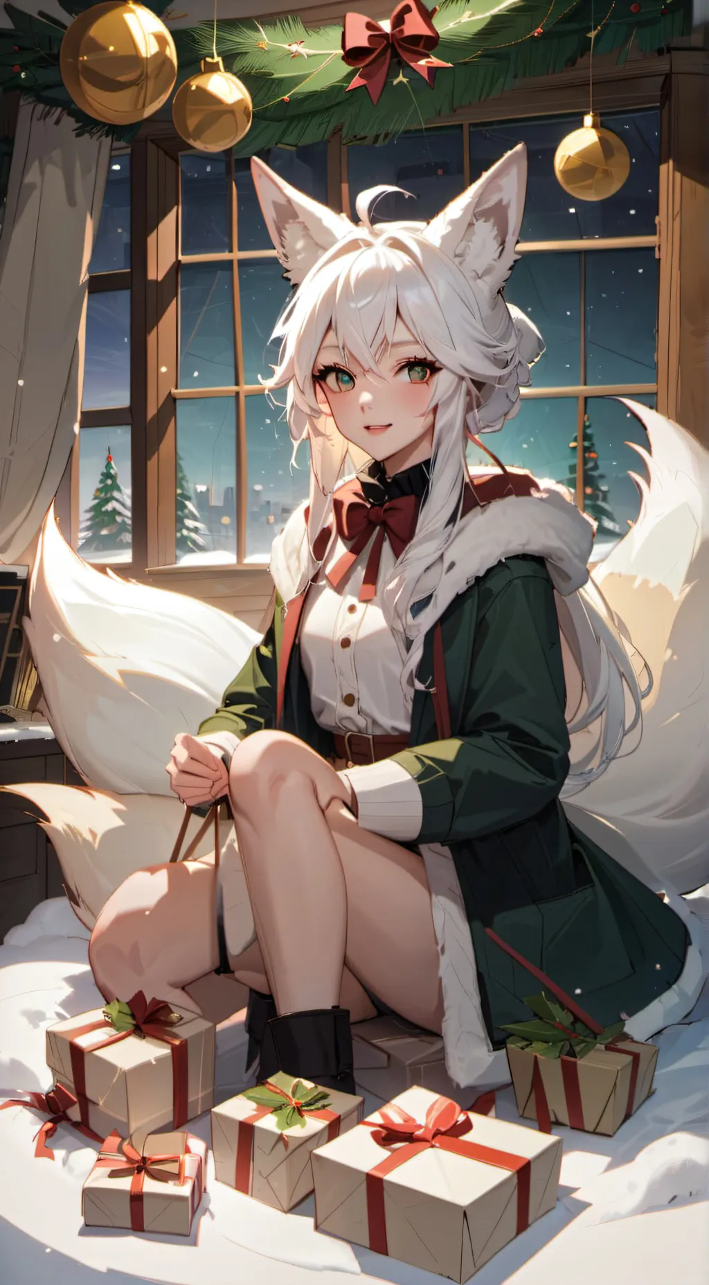 ai character: Snow background