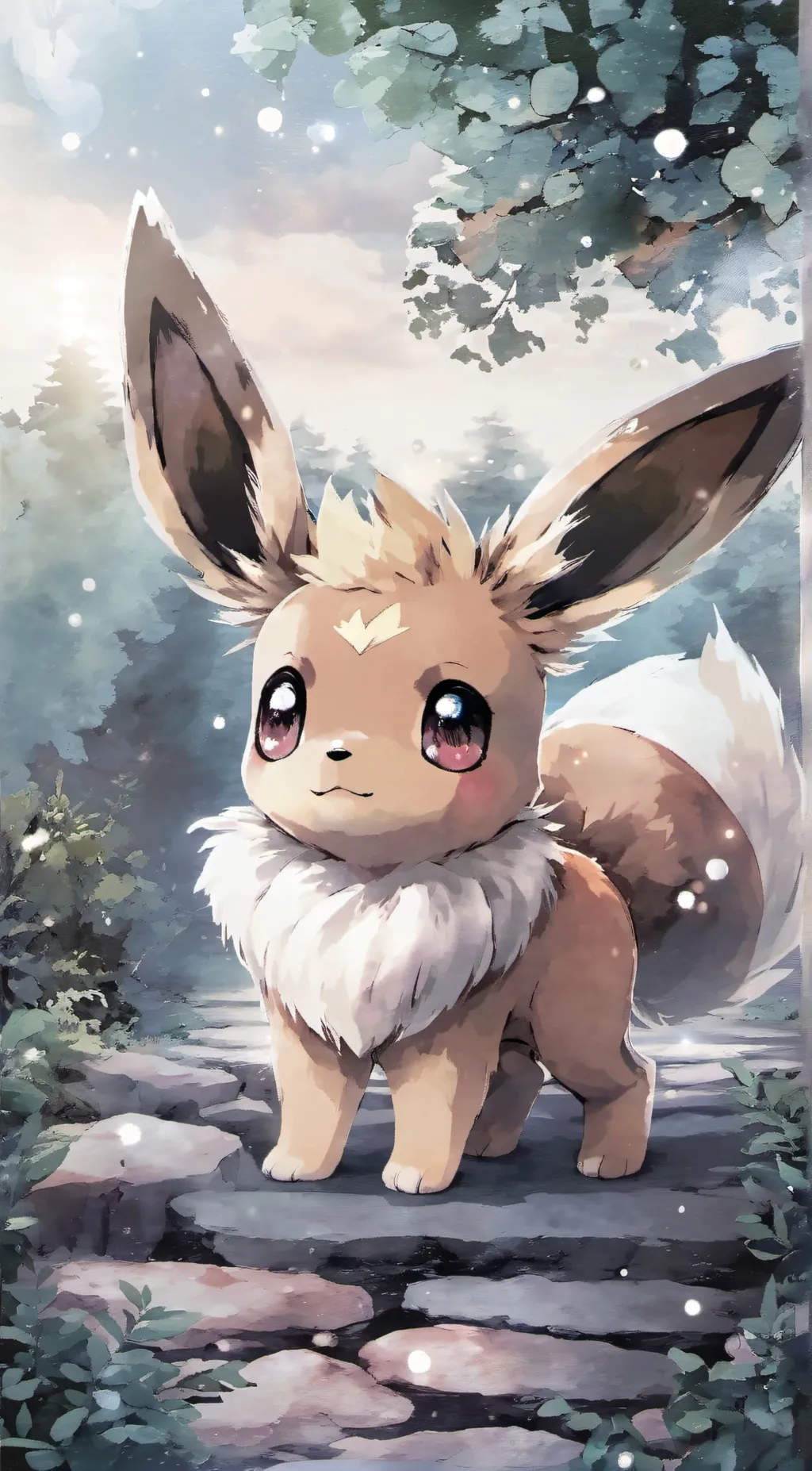 ai character: eevee background