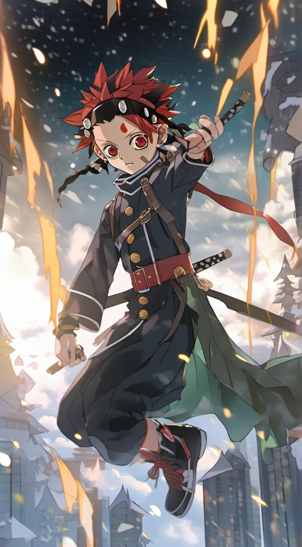 ai character: Tanjiro background