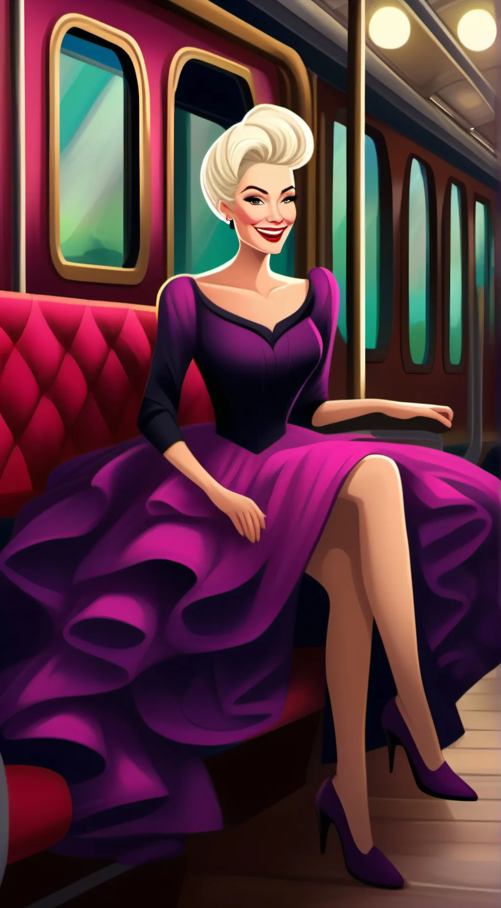 ai character: Effie Trinket  background