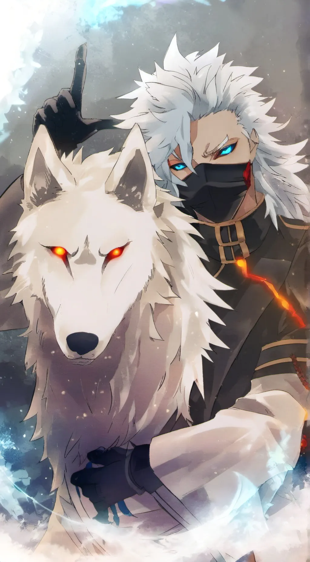 ai character: Smoke background