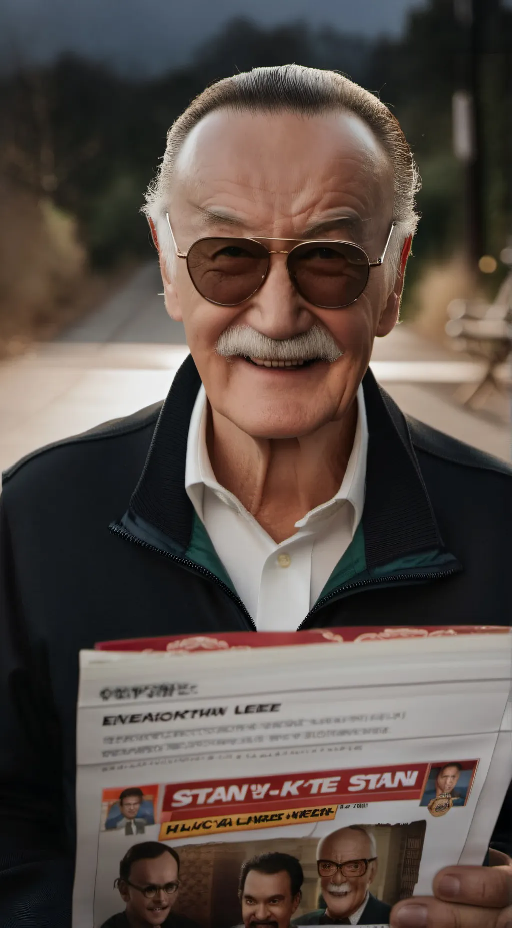 ai character: Stan Lee background