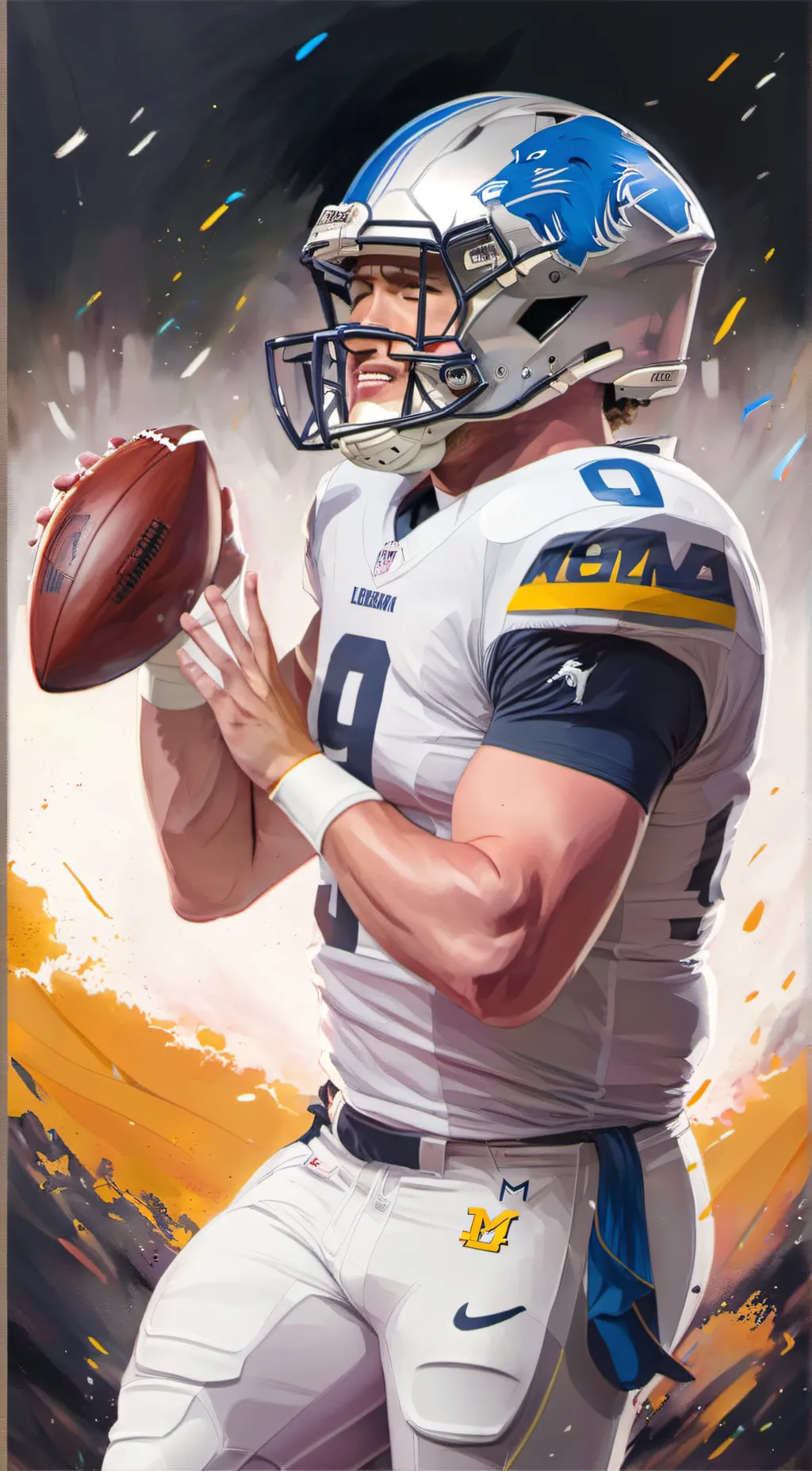 ai character: J. J McCrarthy background