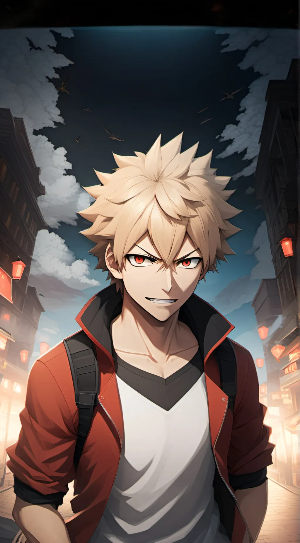 ai character: Bakugo  background