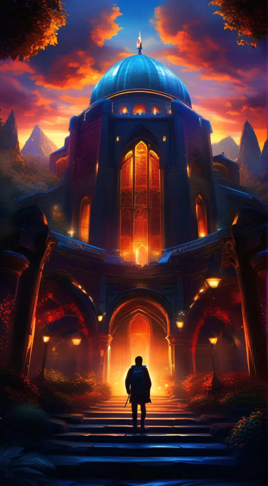 ai character: Haunted Castle background