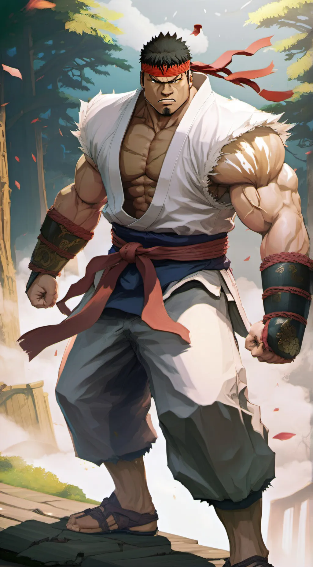 ai character: Sagat  background