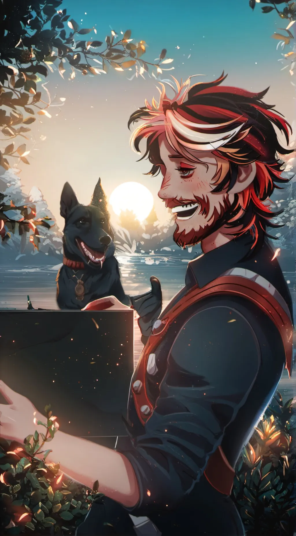 ai character: The digital circus background