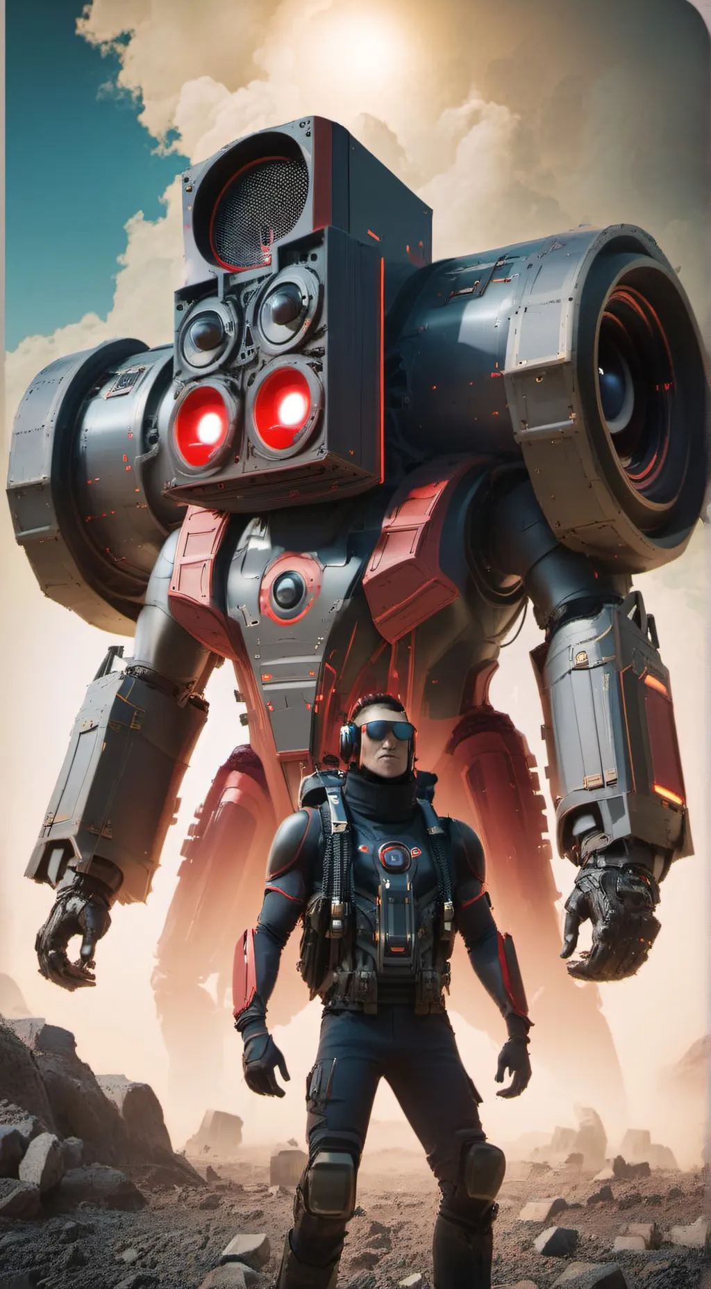 ai character: titan speaker man background