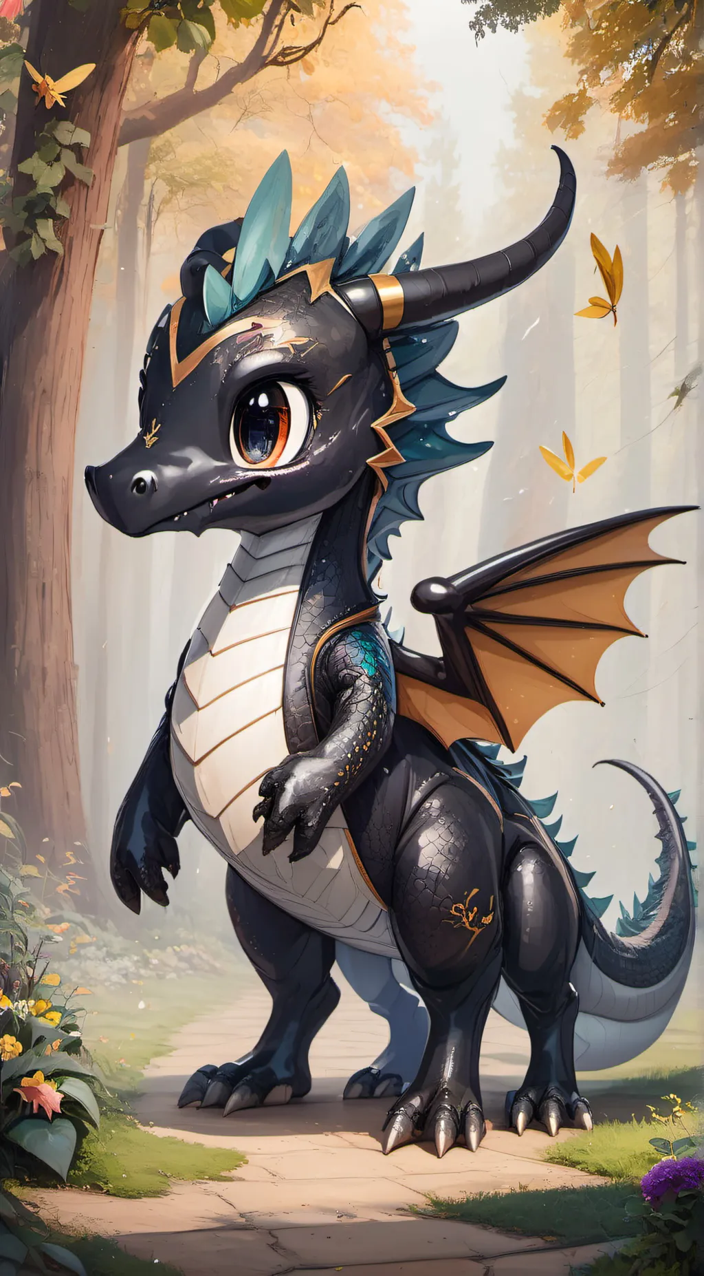 ai character: Dark Winged Latex background